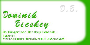 dominik bicskey business card